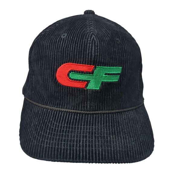 Consolidated Freightways Snapback Rope Hat Black One Size Corduroy - Picture 1 of 9